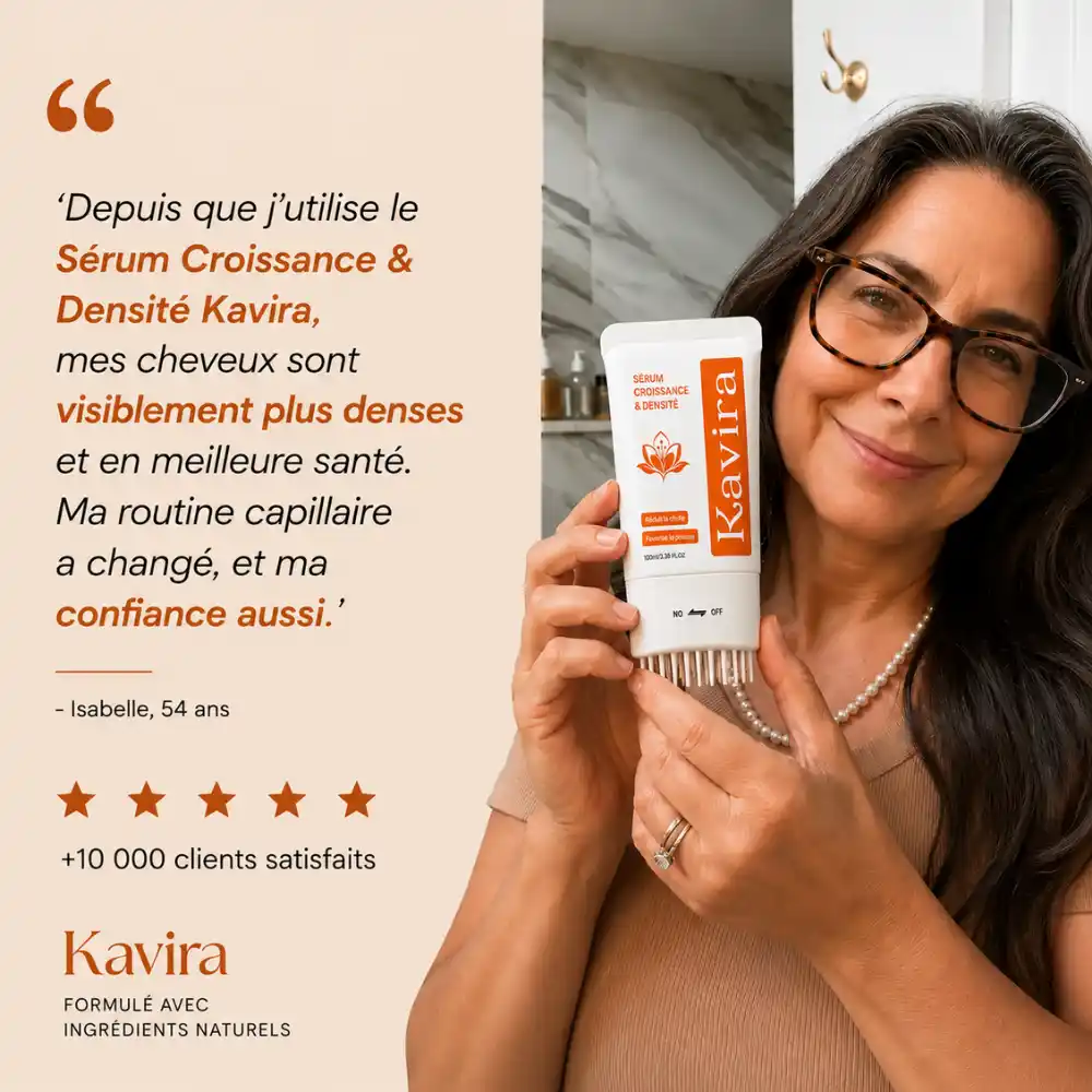 Témoignage client — Isabelle, 54 ans, cheveux visiblement plus denses
